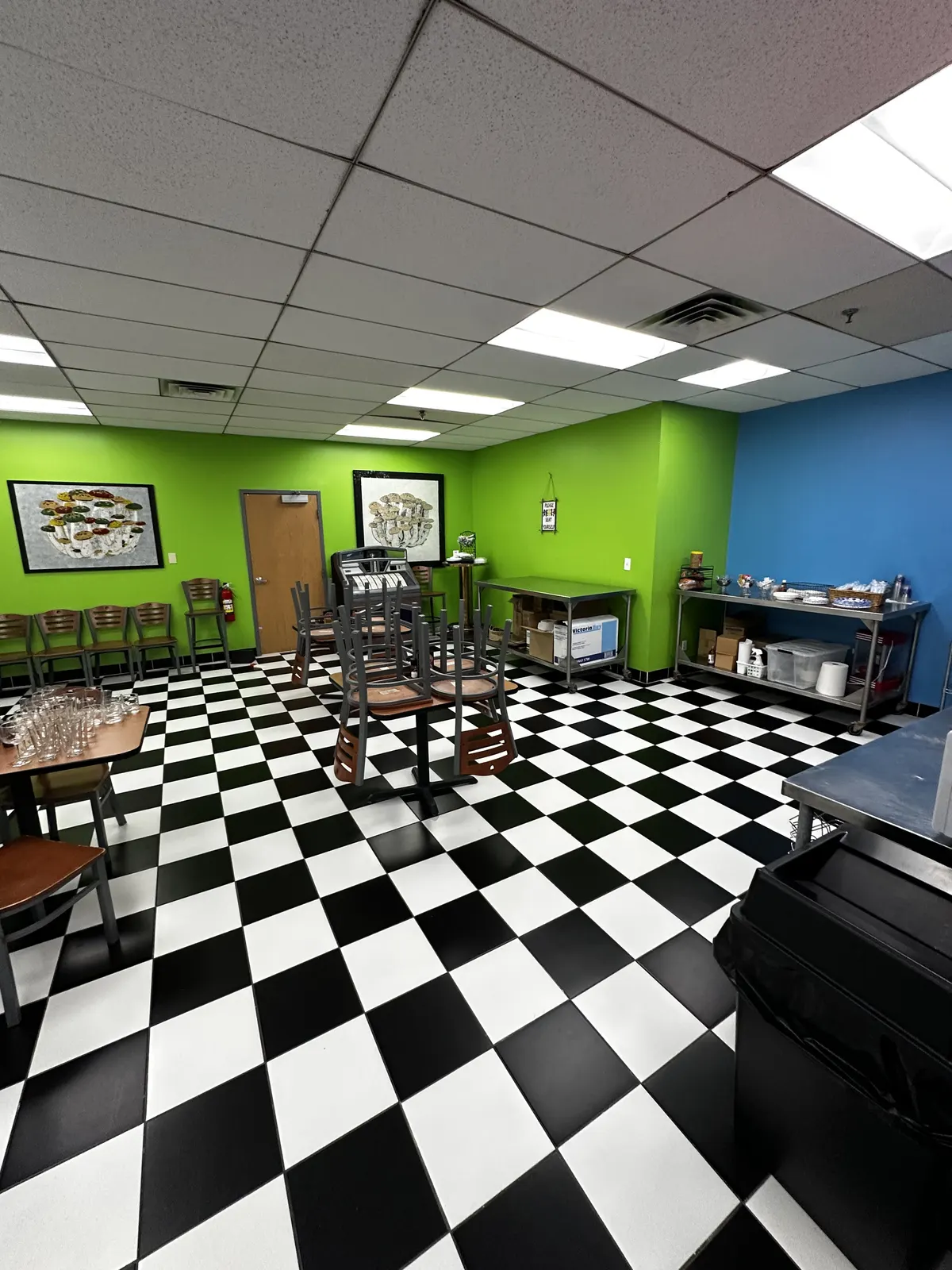 Office break room before renovation, Atlanta