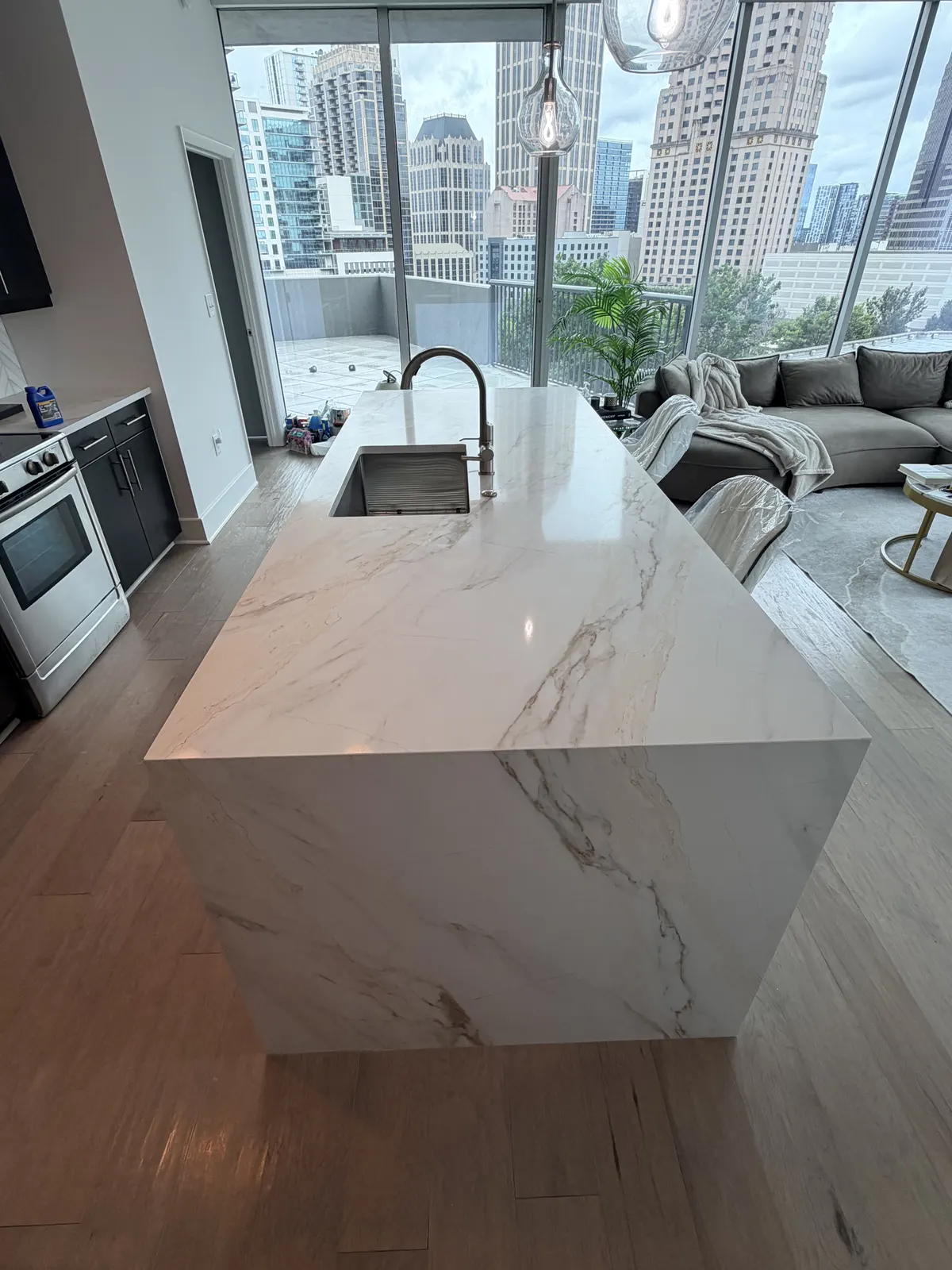 Countertop & Island Refresh, Midtown Atlanta, GA by ArtScape Builders