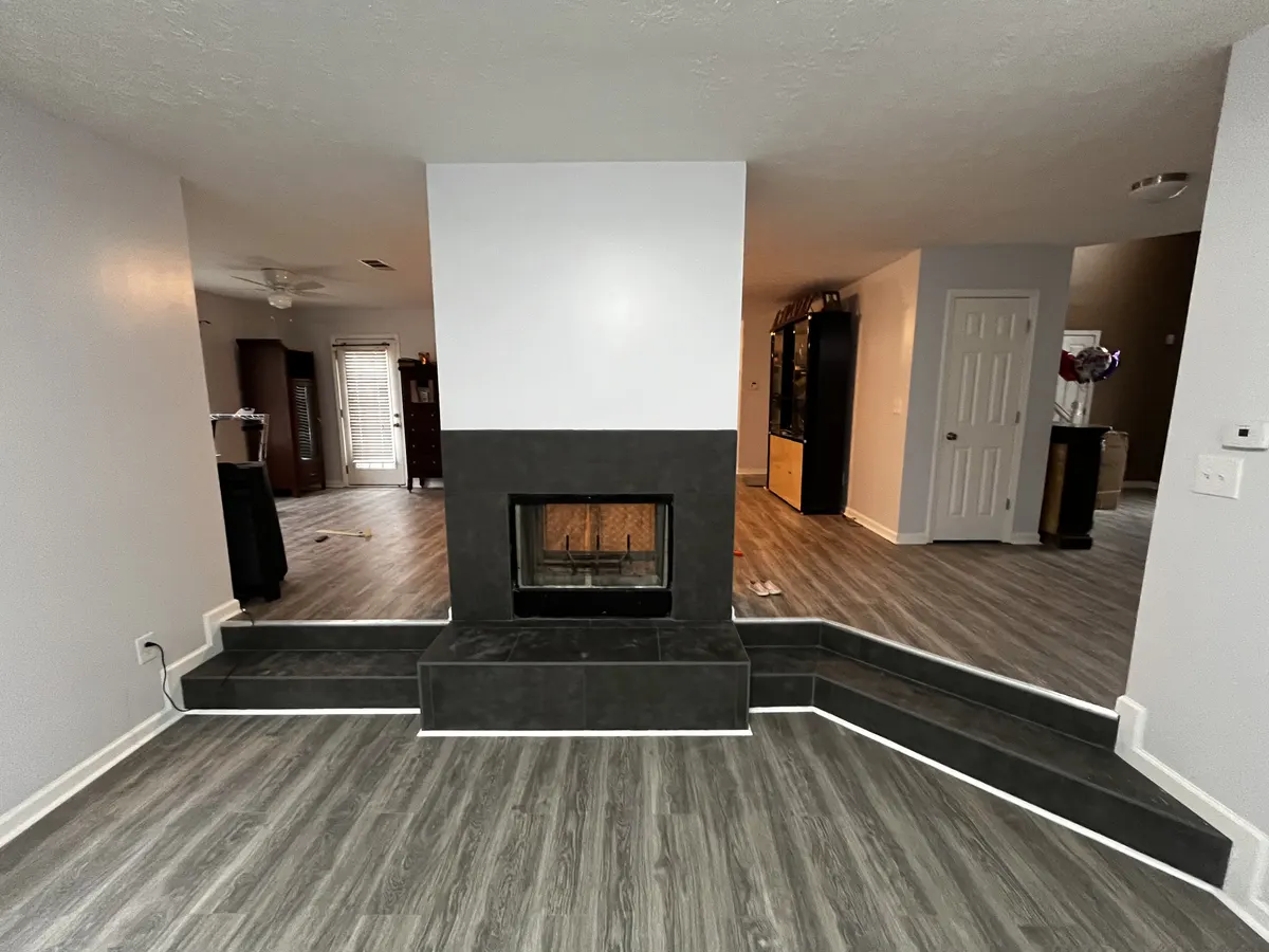 Fireplace & Flooring Refresh, Sandy Springs, GA by ArtScape Builders